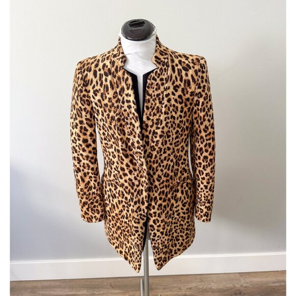 Zara Cheetah Leopard Print Blazer Jacket - Picture 2 of 12